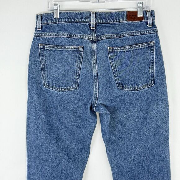 LL BEAN Men Blue Cotton Standard Fit Straight Leg Casual Western Jean 33x29 - Picture 4 of 15